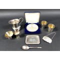 A collection of George V and later silver, including a George V silver milk jug, A & J Zimmerman Ltd... 