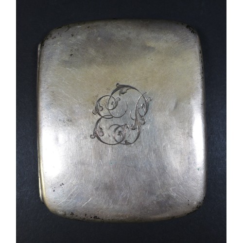 9 - A group of four Edwardian and later silver, including an Edwardian cigarette case, William Hutton & ... 