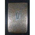 A Victorian silver card case, with hinged flap top, stamped 'Needham's Patent' engraved foliate deco... 