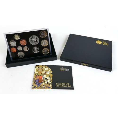 90 - An Elizabeth II Royal Mint UK proof coin set, 'The 2009 UK Proof Coin Set', twelve coin set £5 to 1p... 