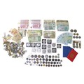A collection of Commonwealth and international coins and banknotes, including an 1826 George IV shil... 