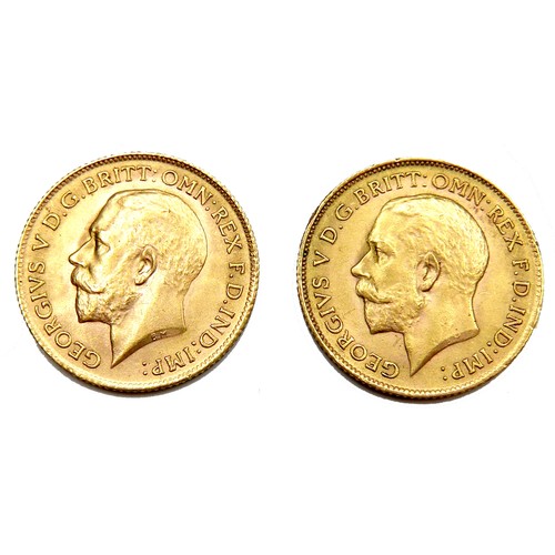 87 - Two George V gold half sovereigns, both dated 1911. (2)