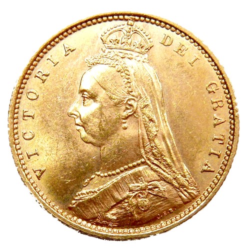 79 - A Victoria Jubilee head shield back gold half sovereign, 1887, Melbourne, Australia mint.