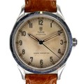 A Tudor Oyster stainless steel gentleman's wristwatch, circa 1950s, with cream dial, gold Arabic num... 