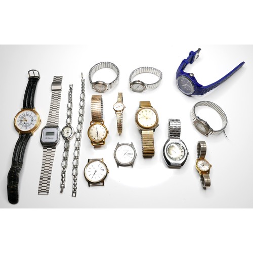 94 - A group of vintage wristwatches, including a Roamer gold plated gentleman's wristwatch, silvered dia... 