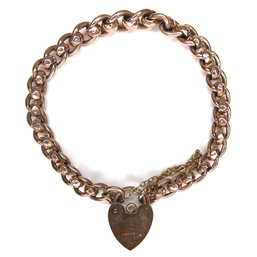 274 - A 9ct gold chain bracelet, with padlock clasp, 16.3g.