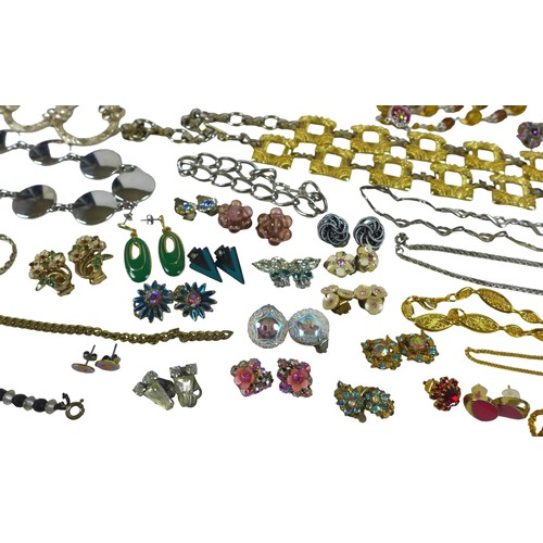 145 - A collection of costume jewellery, including a Givenchy airplane necklace. (1 box)