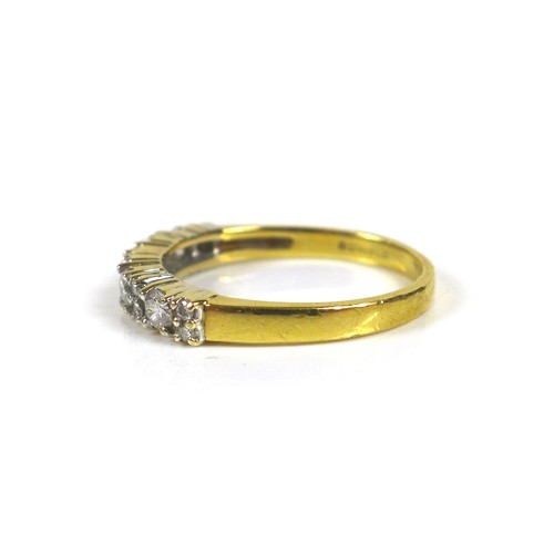 176 - Two 18ct gold dress rings, comprising a multi-stone diamond ring, with fourteen round cut stones of ... 