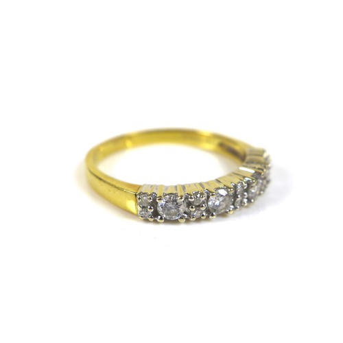 176 - Two 18ct gold dress rings, comprising a multi-stone diamond ring, with fourteen round cut stones of ... 