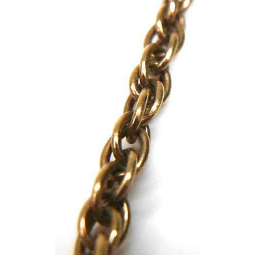 205 - A 9ct gold Prince of Wales link necklace, 57cm long, 12.7g.