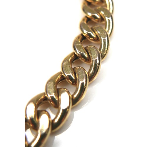 168 - A 9ct gold chain bracelet, 6.3g, 20cm long.