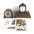 A J W Benson mantel clock, a/f without pendulum, 31 by 12 by 28cm high, a Smiths mantle clock, a/f w... 