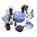 A group of assorted china, including an early Royal Doulton figurine, modelled as 'Darling', HN1319,... 