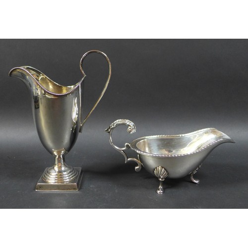 49 - A small group of silver and silver plated items, including a cased set of six silver handled butter ... 