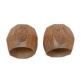 A pair of Robert Mouseman Thompson carved oak napkin rings, both with the carved mouse signature, 6 ... 
