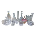 A collection of crystal and glass ware, including a Stuart Crystal fruit bowl, 20.5 by 9.5cm high, a... 