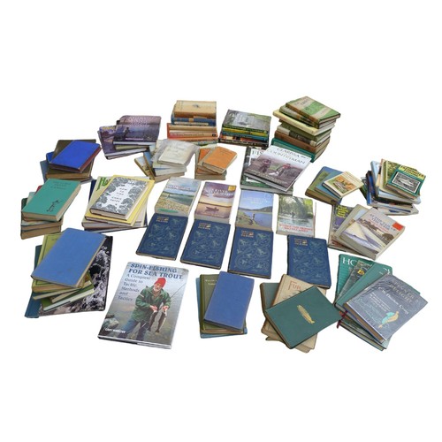 69A - A large collection of 20th century fishing related books, approximately 249 books. (5 boxes)