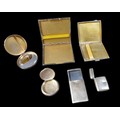 A group of Victorian and later silver cases, including a Victorian vesta case, rubbed maker's marks,... 