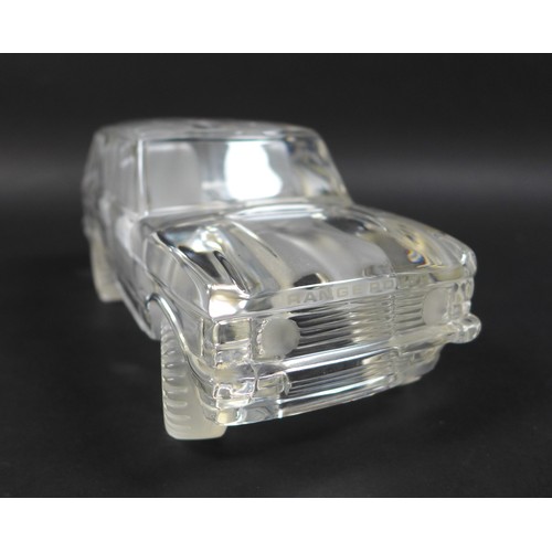 86 - A 20th century Claude Nicholas Crystal Range Rover Sport sculpture, signed 'Creation Claude Nicholas... 