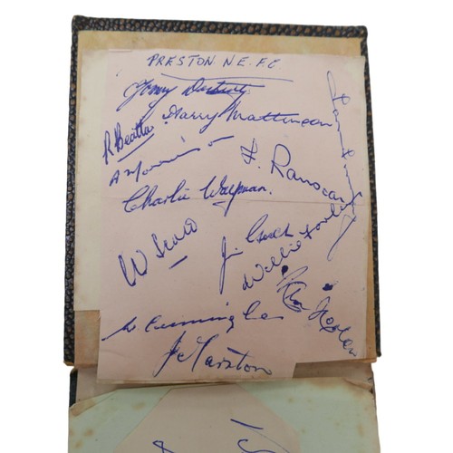 114 - A mid 20th century post war autograph book, containing signatures of sportsman including players fro... 