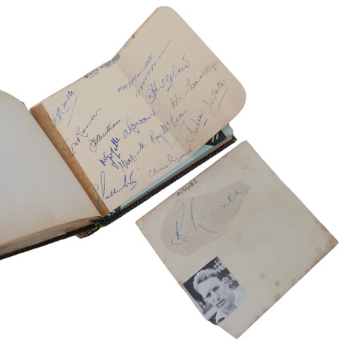 114 - A mid 20th century post war autograph book, containing signatures of sportsman including players fro... 