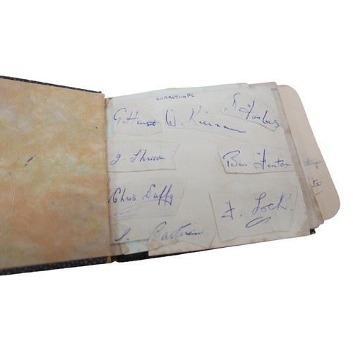 114 - A mid 20th century post war autograph book, containing signatures of sportsman including players fro... 