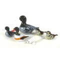 A collection of Langham Glass figurines, predominantly modelled as birds, including a large duck, wi... 