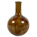 A Royal Doulton 'Natural Foliage-Ware' stoneware bottle vase, circa 1900, decorated with incised lea... 