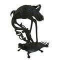 A Japanese, Meiji period, bronze sculpture, modelled as a stork riding a tortoise, 
representing lon... 