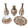 A group of Royal Crown Derby Imari pattern wares, including coffee can and saucer, a tea plate, a pa... 
