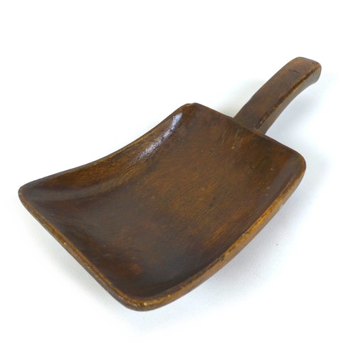 112 - A group of collectables, including a large wooden butter scoop, 35cm long, a large, decorative pine ... 