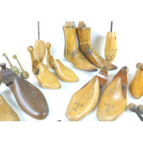 96 - A collection of shoe trees and shoe related collectables. (1 box)