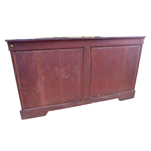 430 - A Victorian walnut veneered serpentine fronted credenza, marquetry inlaid and gilt metal mounted, ce... 