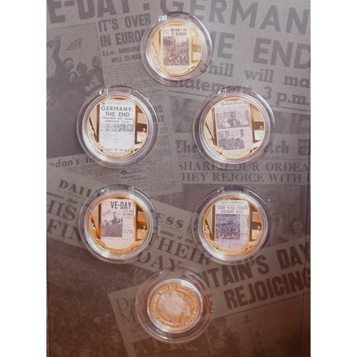 61 - A collection of various coins and banknotes, including two Morgan dollars (1897 and 1921), two Liber... 