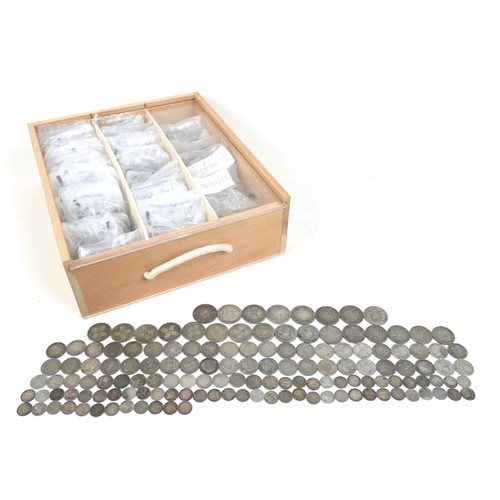 62 - A collection of British silver and copper coins, Victorian and Edwardian, including silver coins spa... 