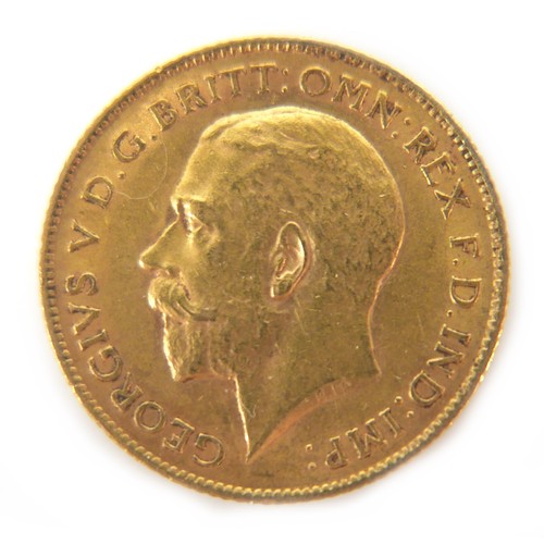 71 - A George V gold half sovereign, 1911.