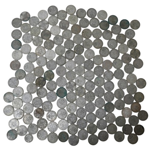 65 - A large collection of pre-1947 half silver florins, total weight 57.51 ozt. (1 bag)