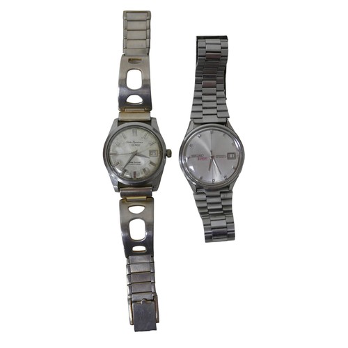 90 - Two retro Seiko wristwatches, comprising a 1960s Seiko Sportsman Sea Horse wristwatch, with silvered... 