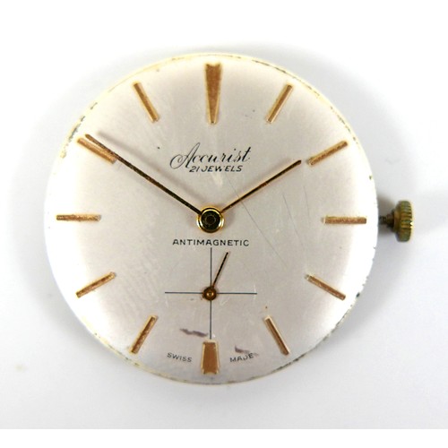 91 - Two retro wristwatches, comprising an Accurist 9ct gold cased with 21 jewel movement, baton hour mar... 