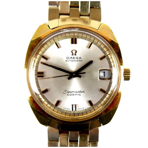 102 - An Omega Seamaster Cosmic Automatic gold plated gentleman's wristwatch, circa 1970s, ref. 166022-TOO... 