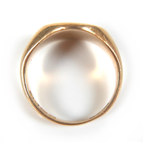 176 - An 18ct gold signet ring, inscribed 'GHC', size M/N, 8.5g.