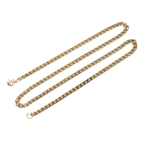 180 - A 9ct gold curb link necklace, 12.4g, 50cm long.