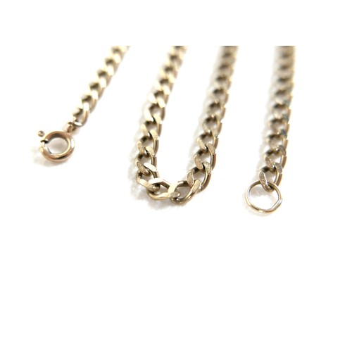 180 - A 9ct gold curb link necklace, 12.4g, 50cm long.