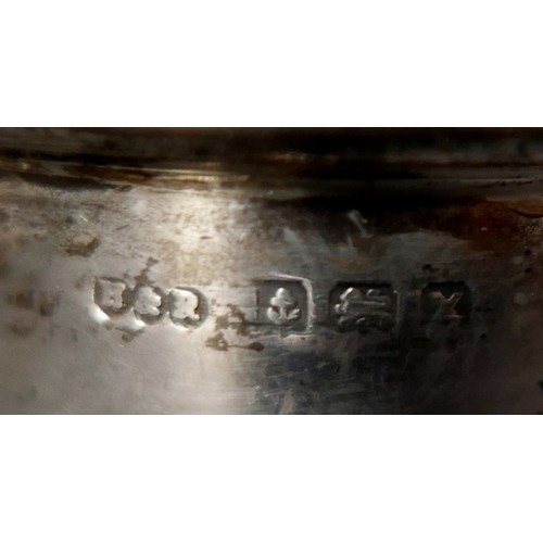 65 - A collection of Georgian and later silver, including a George III caddy spoon, rubbed hallmarks, pos... 