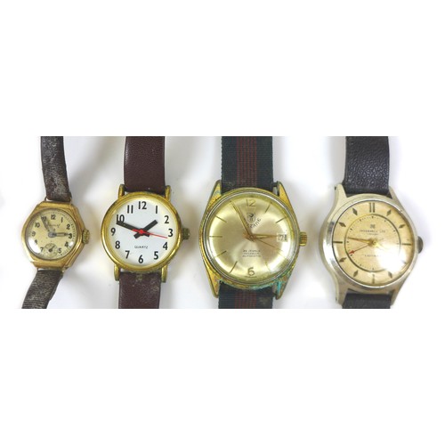 67 - A collection of six retro watches, including an Ingersoll Triumph, a lady's Accurist, a lady's Basis... 