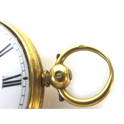 68 - An Edwardian 18ct gold open faced pocket watch, movement signed 'Horton & Son 80 Hight street Whitec... 