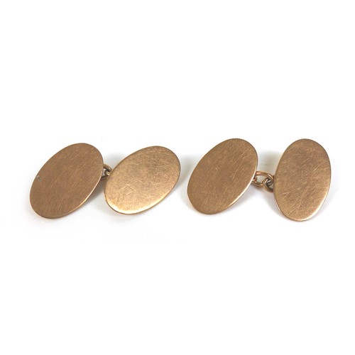 73 - A pair of 9ct gold cufflinks, 6.1g.