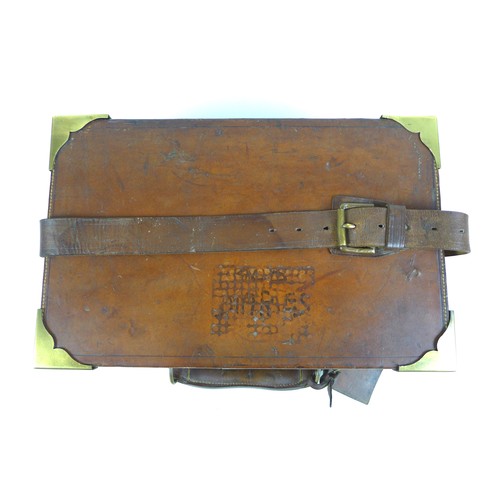 111 - A tan leather cartridge case by W. W. Greener, Gun Rifle and Ammunition Maker, Birmingham and London... 