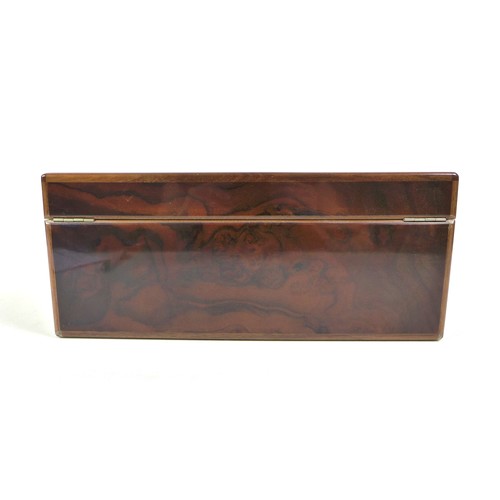 107 - A good quality Dunhill burr wood cigar humidor, with key, 35 by 23 by 15cm high.