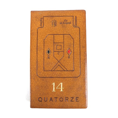 104 - A collection of vintage leather goods, comprising an Asprey of London leather gaming wallet; two cro... 